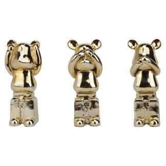 Deco object Berna set van 3 (Gold)