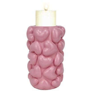 Kandelaar Emel hearts groot (Pink)